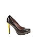 Vince Camuto Graphic Color Block Brown Heels Size 5 1/2 - photo 1