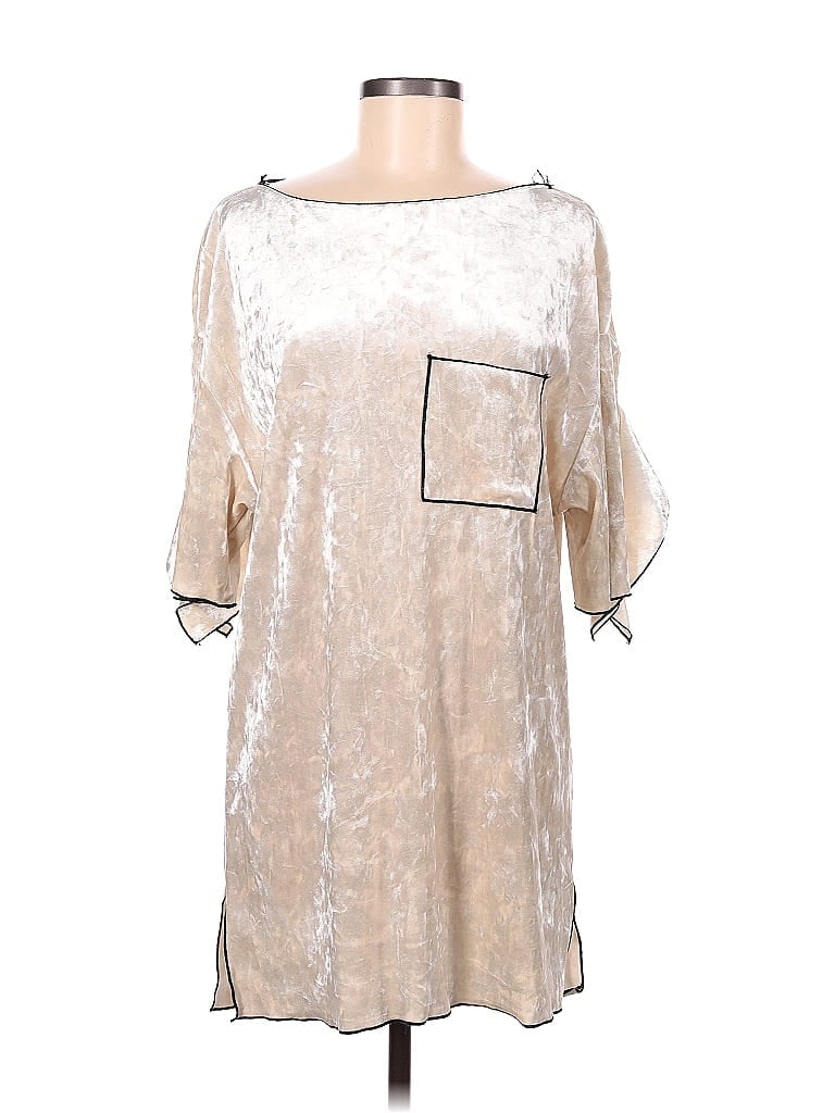 Zara W&B Collection Silver Casual Dress Size M - photo 1