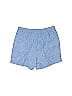 Talbots 100% Linen Marled Chevron-herringbone Blue Shorts Size L - photo 2