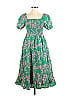 J.Crew Factory Store 100% Cotton Floral Motif Green Casual Dress Size S - photo 1