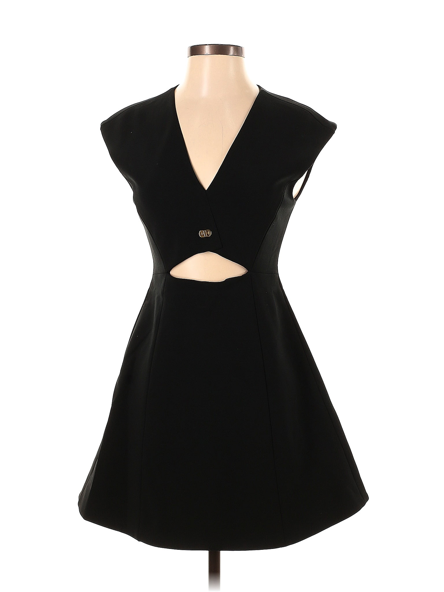 Halston Heritage Solid Black Cocktail Dress Size 2 87 Off Thredup