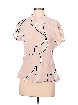 Reiss Short Sleeve Silk Top (view 1)