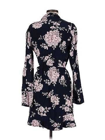 Marissa Webb Collective Navy Floral Wrap Dress (view 2)
