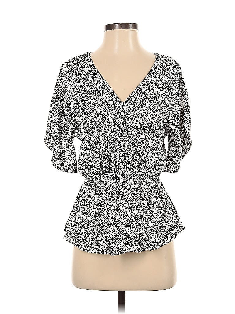 Sienna Sky 100% Polyester Gray Short Sleeve Blouse Size S - photo 1