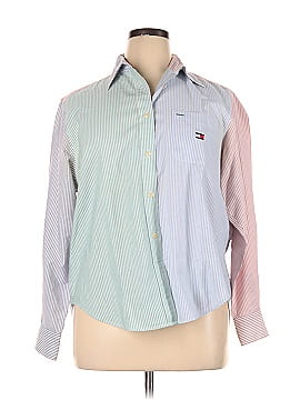 Tommy Jeans Long Sleeve Button-Down Shirt (view 1)