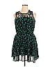 Candie's 100% Polyester Floral Motif Floral Graphic Green Casual Dress Size XL - photo 1