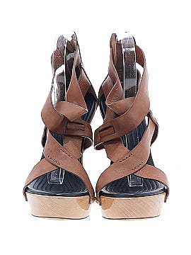 Givenchy Leather Wooden Heel Sandals (view 2)