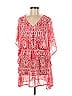 West Loop 100% Polyester Red Short Sleeve Blouse One Size - photo 1