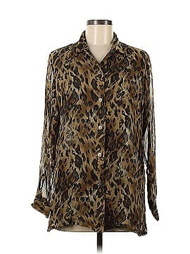 Linea by Louis Dell'Olio Long Sleeve Silk Top (view 1)