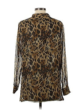 Linea by Louis Dell'Olio Long Sleeve Silk Top (view 2)