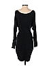 Bebe Solid Black Casual Dress Size S - photo 2