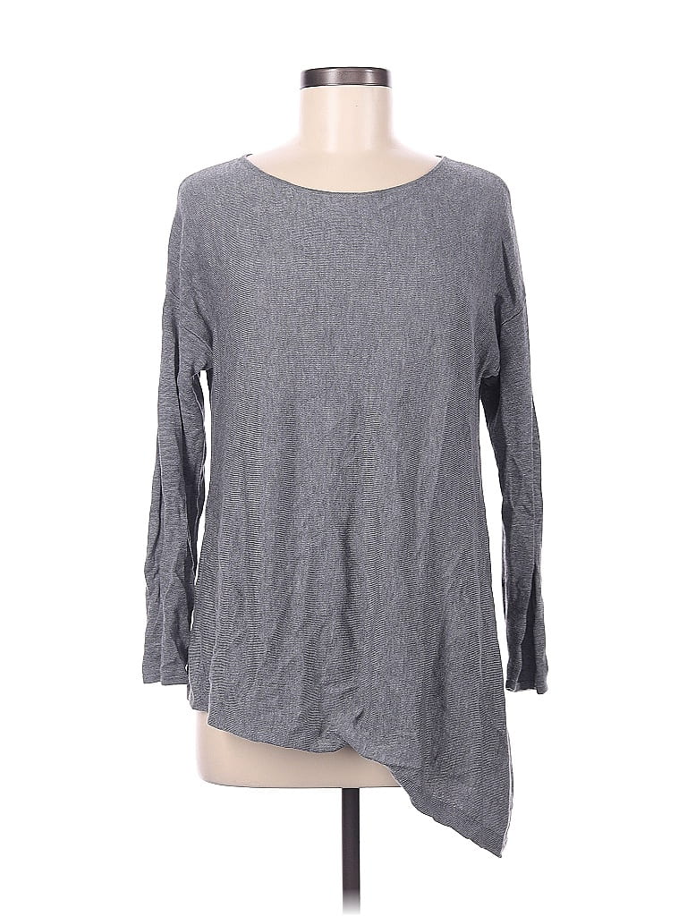 Eileen Fisher Gray Long Sleeve Blouse Size M - photo 1