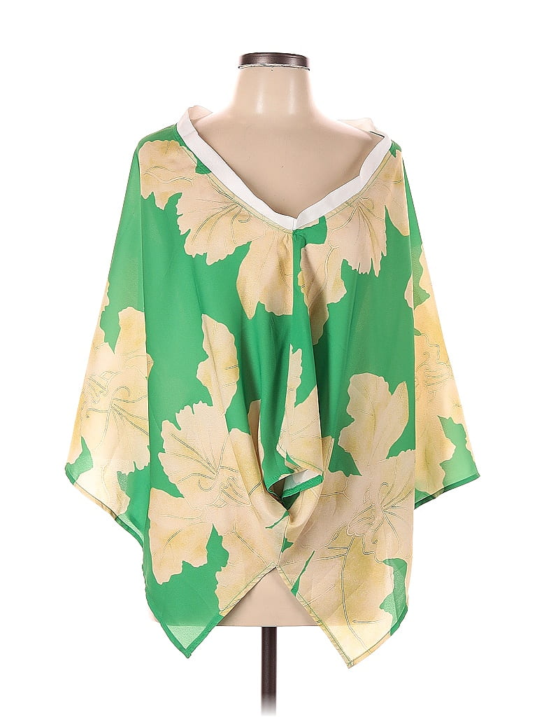 Unbranded Green Short Sleeve Blouse Size L - photo 1