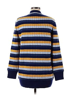Gucci Reversible Striped Wool And Printed Silk Cardigan (view 2)