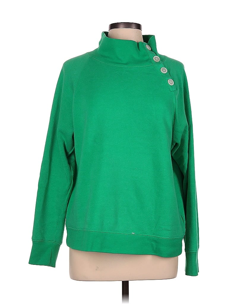 J.Crew Factory Store Solid Green Turtleneck Sweater Size L - photo 1