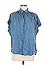 Madewell 100% Cotton Blue Short Sleeve Button-Down Shirt Size M - photo 1