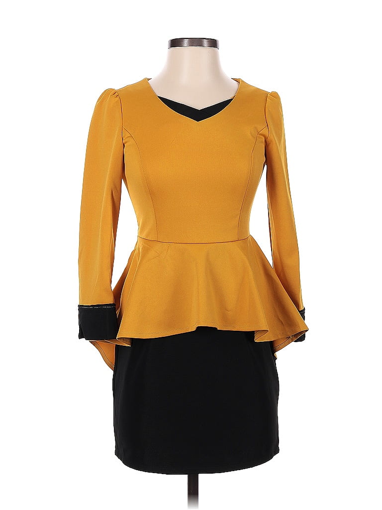 Assorted Brands Color Block Yellow Cocktail Dress Size M - 50% off ...