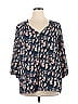 Pleione 100% Polyester Blue Long Sleeve Blouse Size XL - photo 1