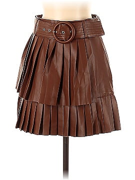 Zara Faux Leather Skirt (view 1)