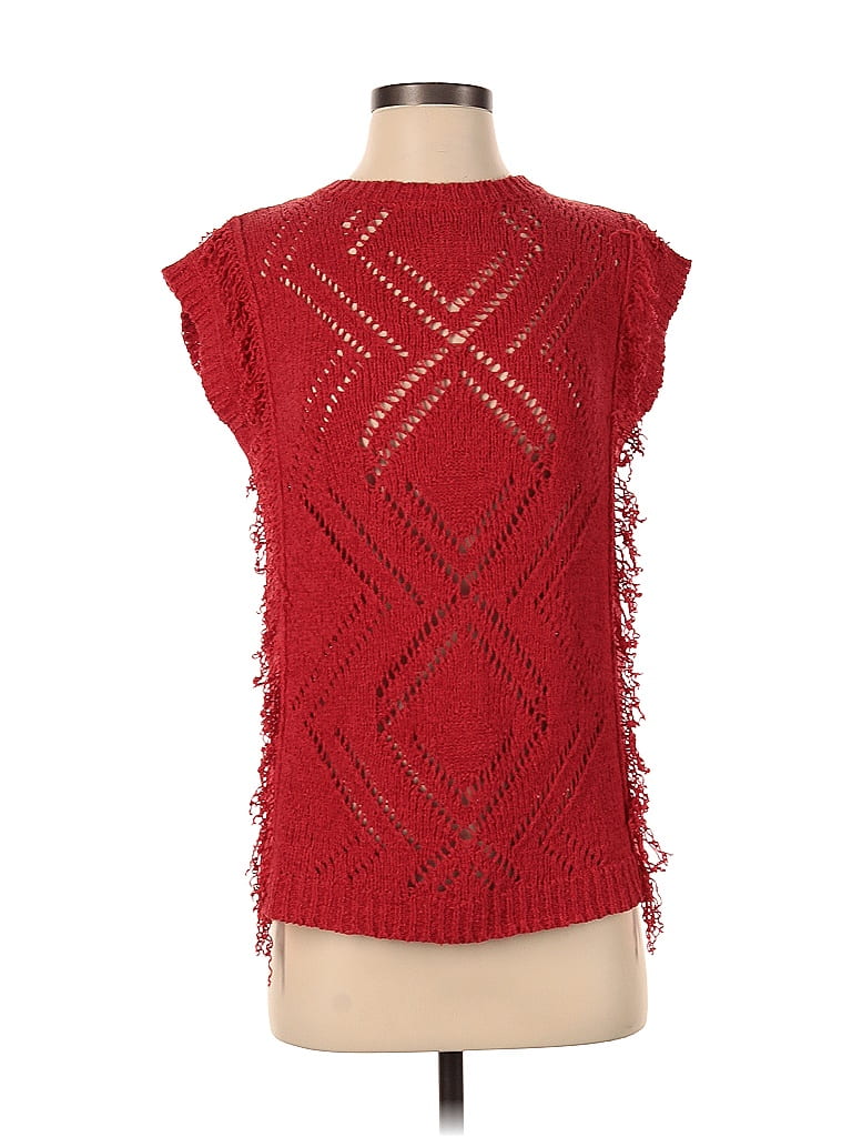 Pre-owned W By Worth Sleeveless Top Red Boatneck Tops