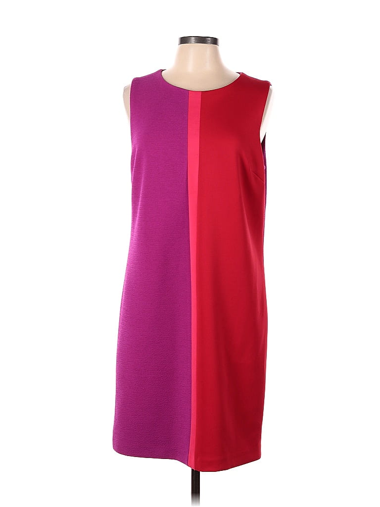 Betsey Johnson Color Block Burgundy Casual Dress Size 12 - photo 1