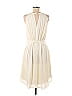 Banana Republic 100% Polyester Solid Ivory Casual Dress Size 6 - photo 2