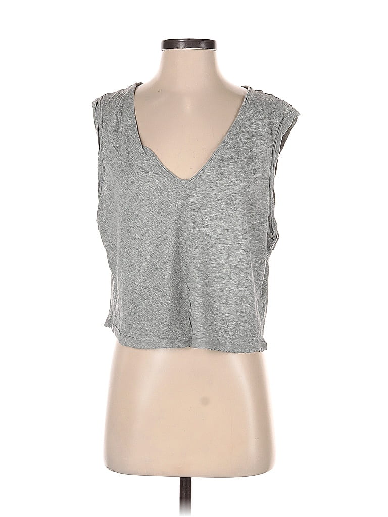 We the Free 100% Cotton Gray Sleeveless T-Shirt Size S - photo 1