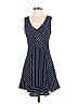 J.Crew 100% Polyester Stripes Blue Casual Dress Size 0 - photo 1