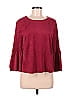 Oxford Sunday Burgundy Long Sleeve Top Size M - photo 1