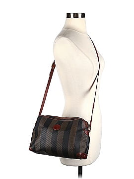 Fendi Vintage Coated Canvas Pequin Stripped Crossbody Bag (view 2)