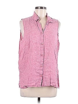 Flax Sleeveless Button-Down Shirt (view 1)