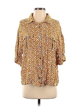 Olivaceous 3/4 Sleeve Button-Down Shirt (view 1)