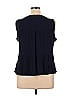 Ann Taylor LOFT 100% Rayon Blue Sleeveless Blouse Size XL - photo 2