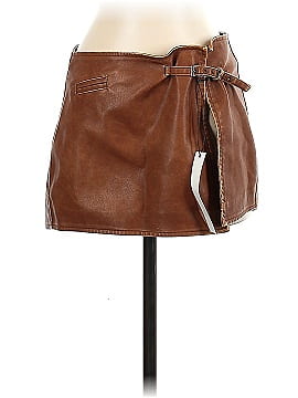 Partimento Faux Leather Skirt (view 1)