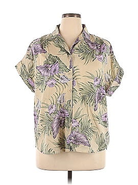 Tapestry Short Sleeve Button-Down Shirt (view 1)
