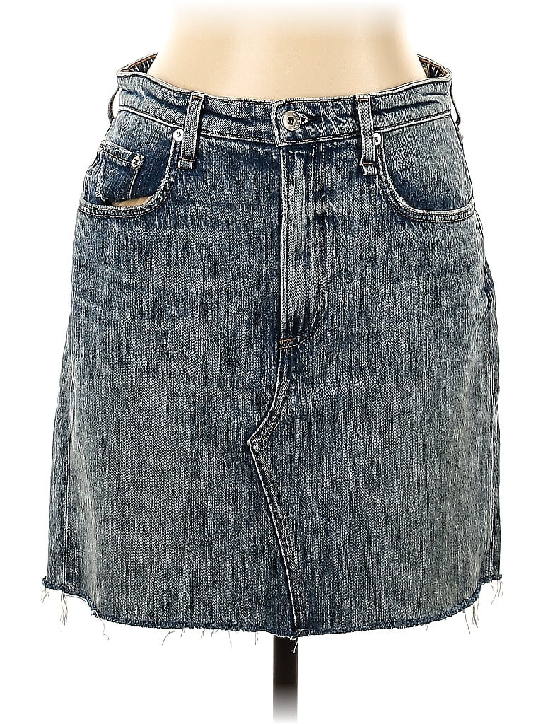 Rag & Bone Blue Denim Skirt 30 Waist - photo 1