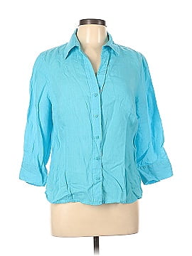 Talbots 3/4 Sleeve Button-Down Shirt (view 1)