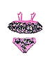 Hurley 100% Polyester Floral Motif Floral Tropical Pink Two Piece Swimsuit Size XL - photo 1