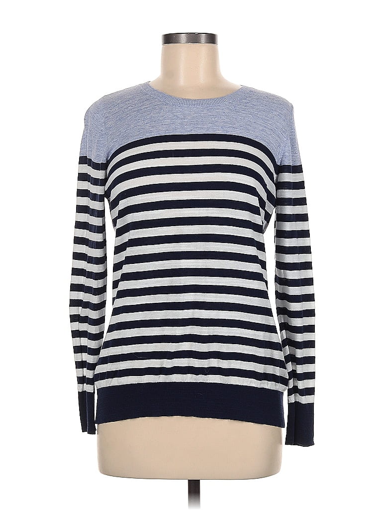 L.L.Bean Stripes Blue Pullover Sweater Size M - photo 1