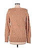 Ann Taylor LOFT 100% Cotton Hearts Stars Polka Dots Brown Pullover Sweater Size M - photo 2