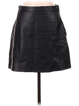 Zara Basic Faux Leather Skirt (view 1)