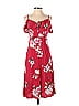 Band of Gypsies 100% Viscose Floral Motif Floral Red Casual Dress Size S - photo 1