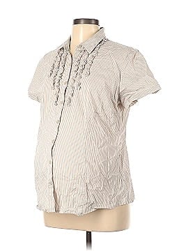 Motherhood Short Sleeve Button-Down Shirt (view 1)