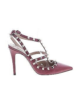 Valentino Leather Rockstud T-Strap Heels (view 1)