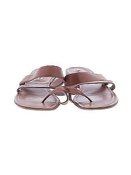 Manolo Blahnik Leather Slide Sandals (view 2)