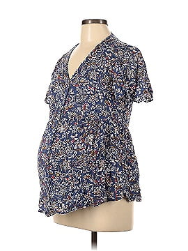 Isabel Maternity Short Sleeve Blouse (view 1)