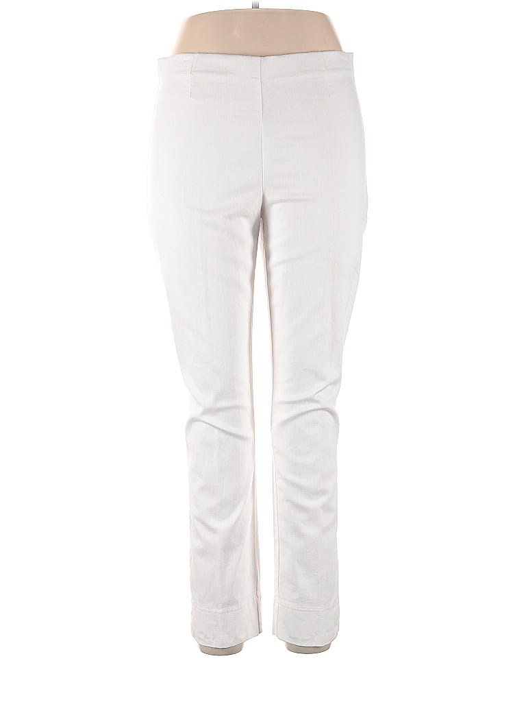 Nic + Zoe Solid Ivory Casual Pants Size 14 - photo 1