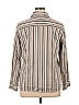 Jones New York Signature 100% Cotton Fair Isle Chevron-herringbone Stripes Brown Long Sleeve Button-Down Shirt Size 1X (Plus) - photo 2
