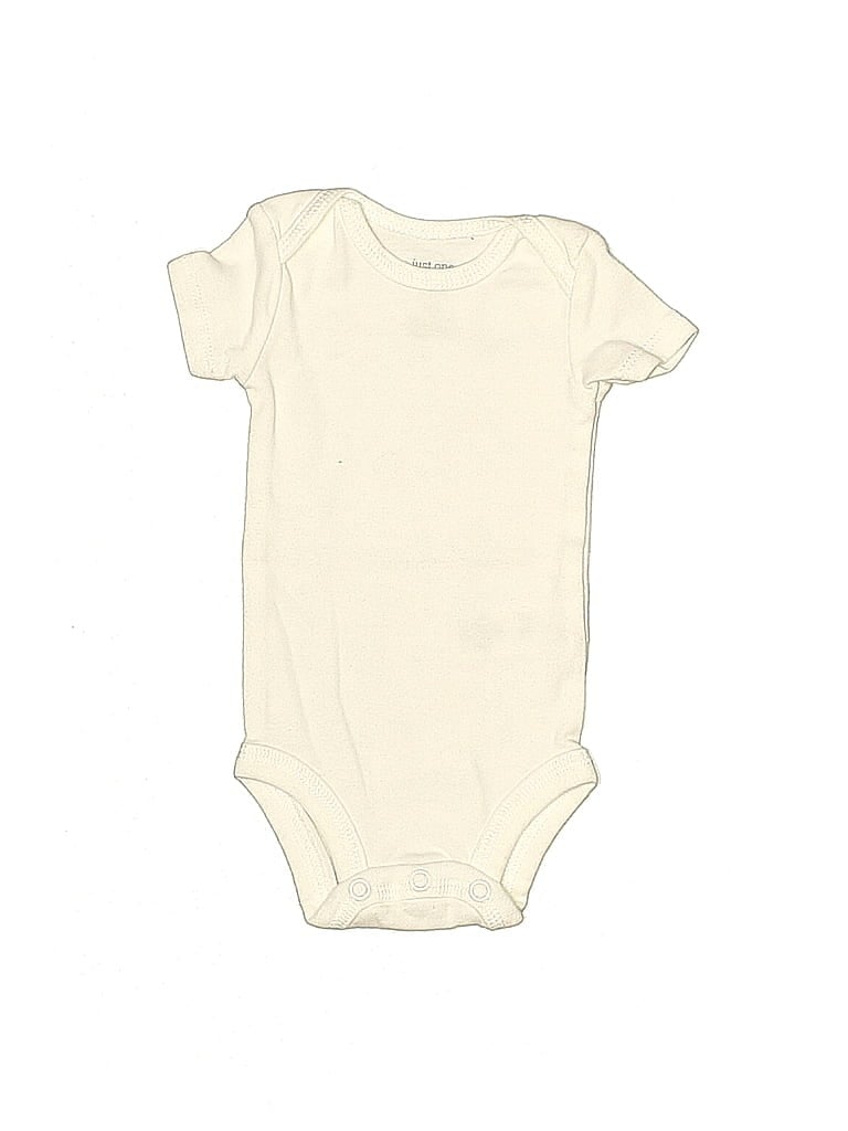 Pre-owned Just One You Made By Carter's Babies' Short Sleeve Onesie In White