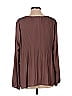 DR2 100% Polyester Brown Long Sleeve Blouse Size L - photo 2